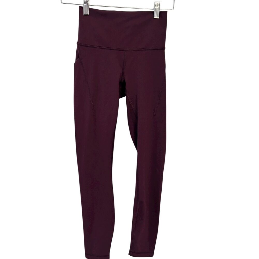 Lululemon Wunder Train HR Tight with Pockets 25" Sz 4  Goodnight Plum NWT